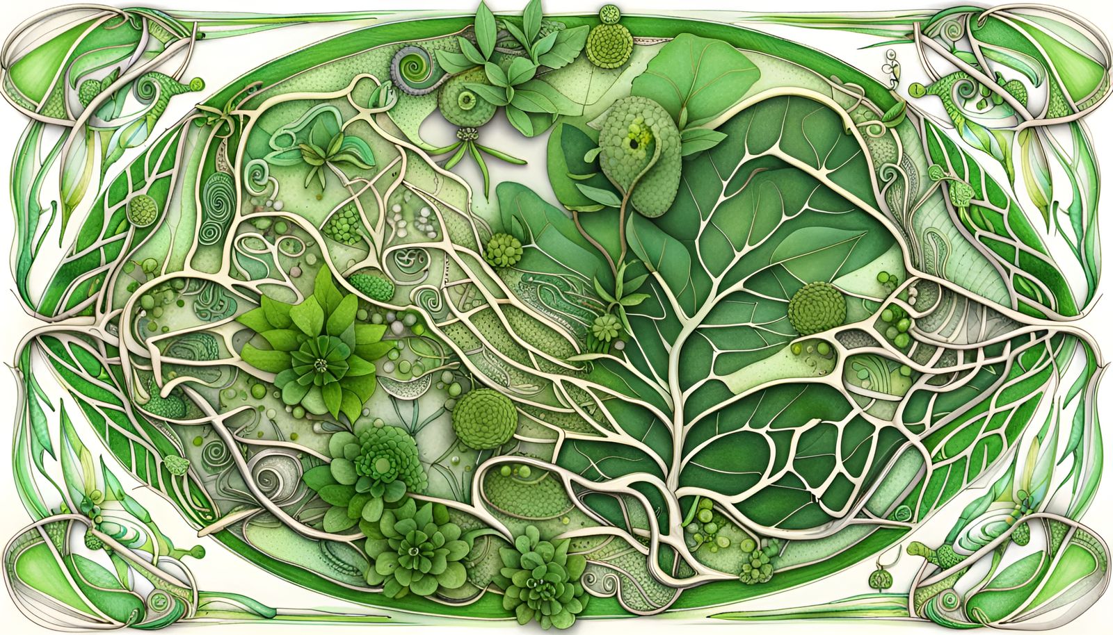 Australian Flora with Celtic and Fractal Elements