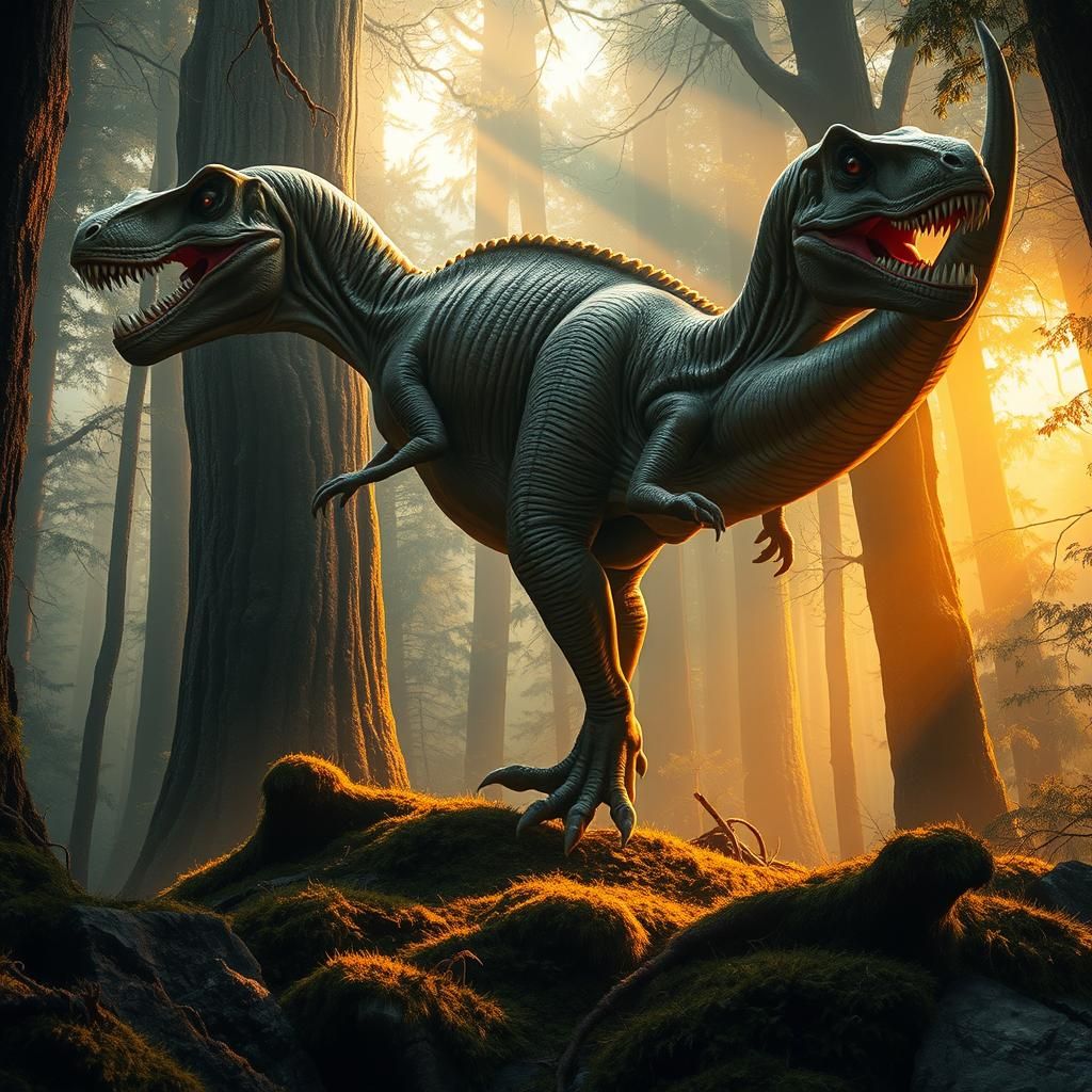 Tyrannosaurus Rex in Dark Fantasy Style