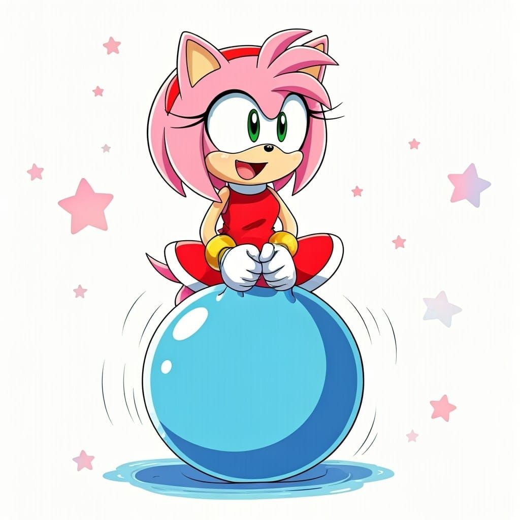 Amy Rose in Whimsical Space Hopper Adventure