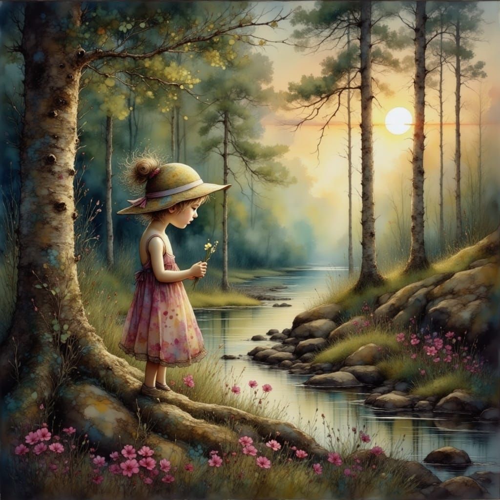 Ethereal Oil and Ink Artwork