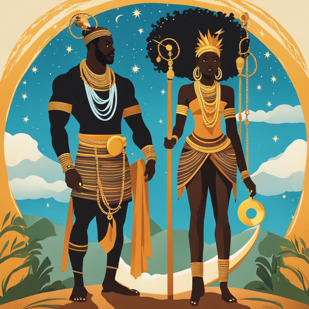 Azibo and Omi: Gods on Crescent Mountain