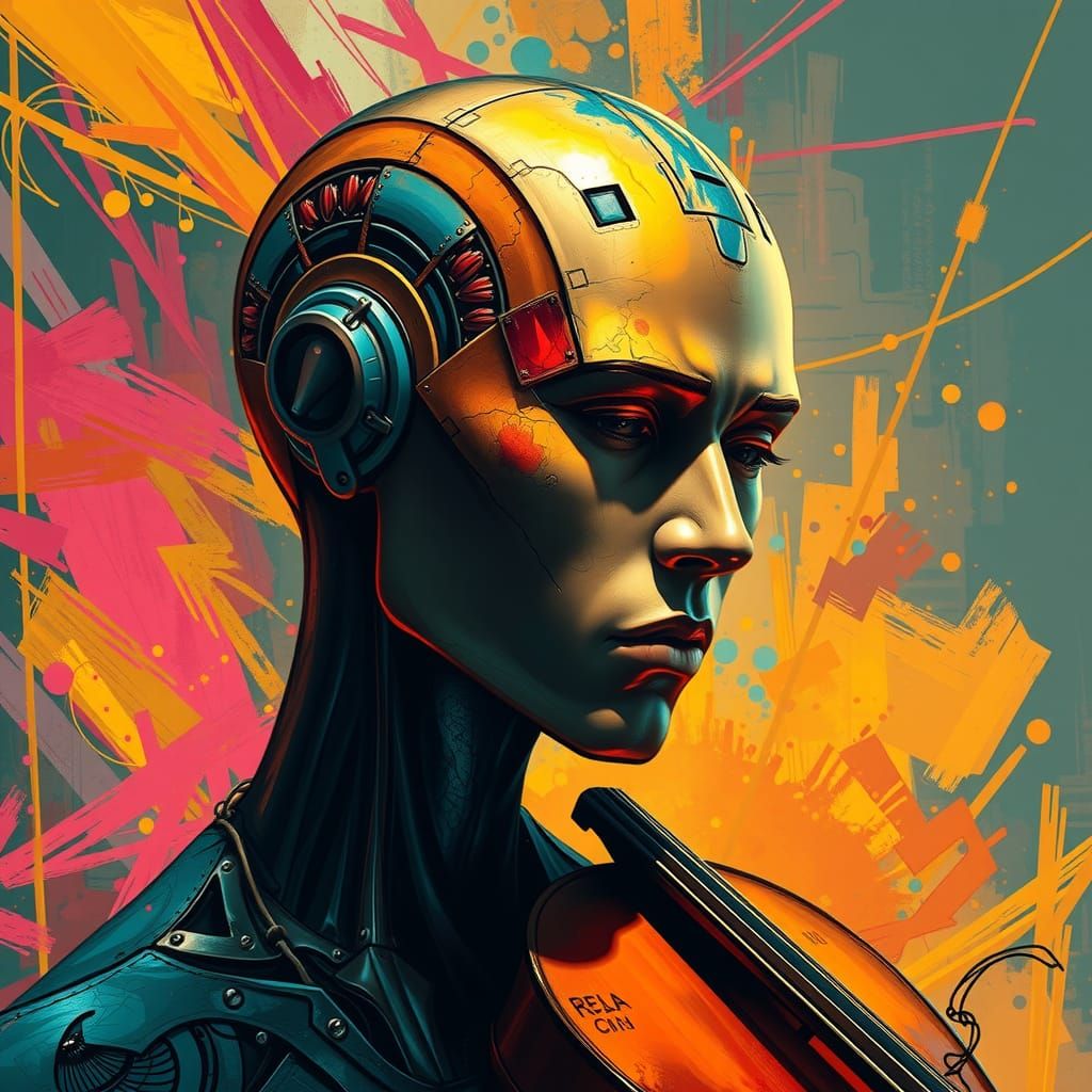 Humanoid Embodiment of Music in Hyperrealistic Style