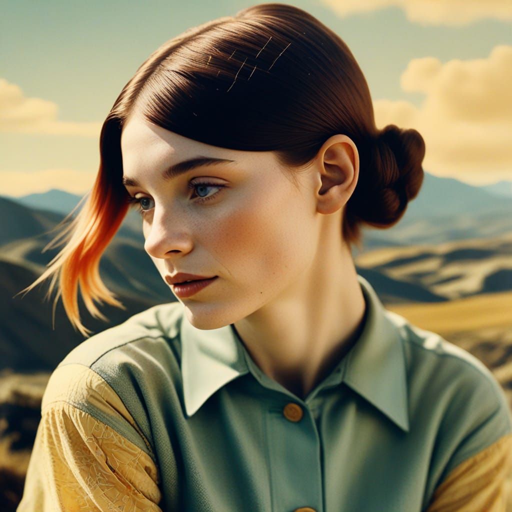 Nostalgic Memoryscape Double Exposure in Golden Hour