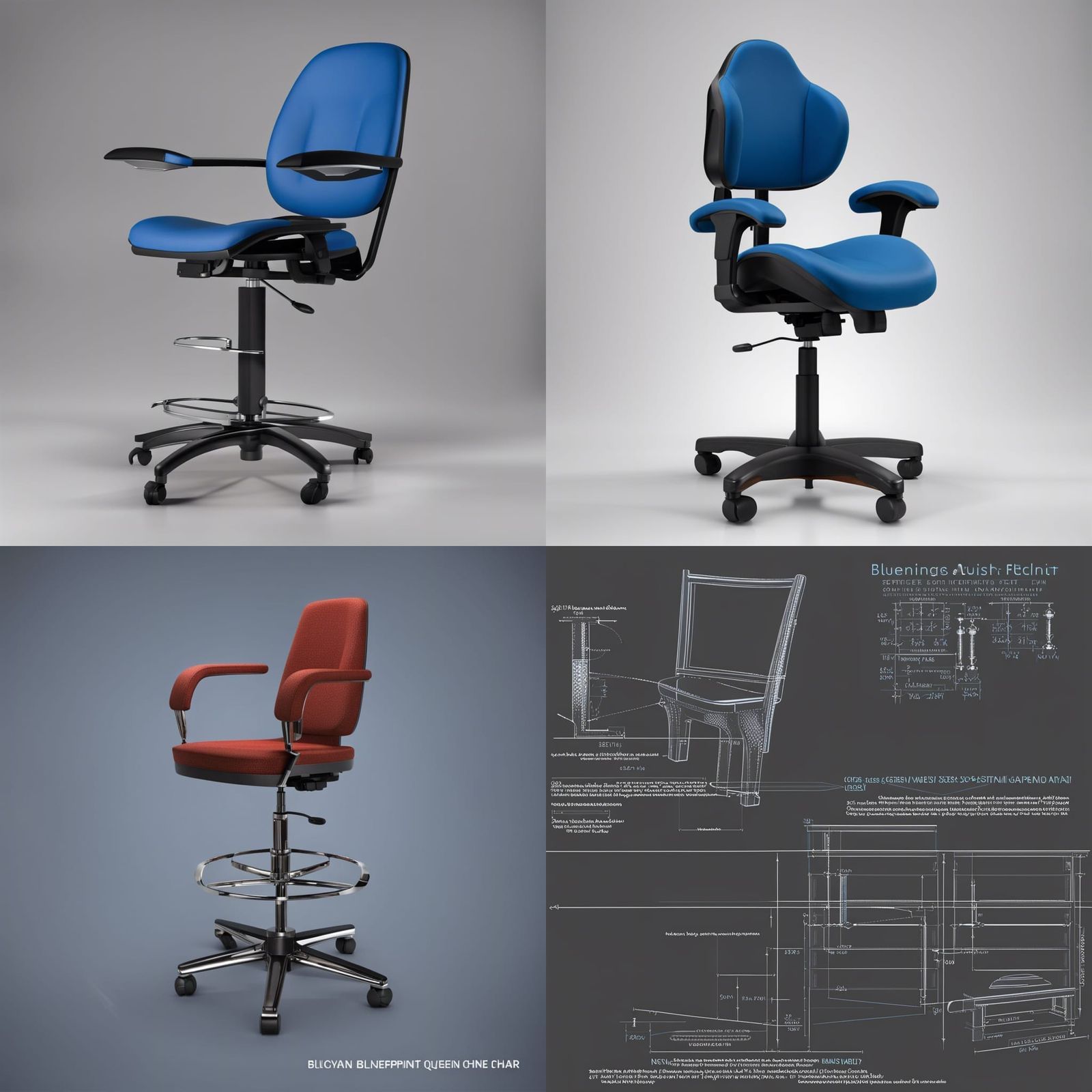 Blueprint for Sturdy Queening Chair with Measurements