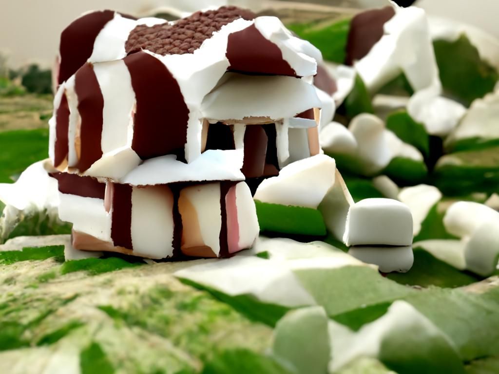 Marshmallow House on the Prairie in Photorealistic Style