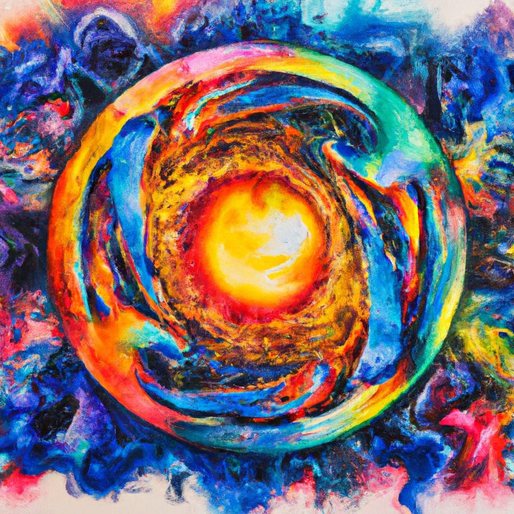 Catastrophic Maelstrom: Hyperrealistic Watercolor Planetscap...