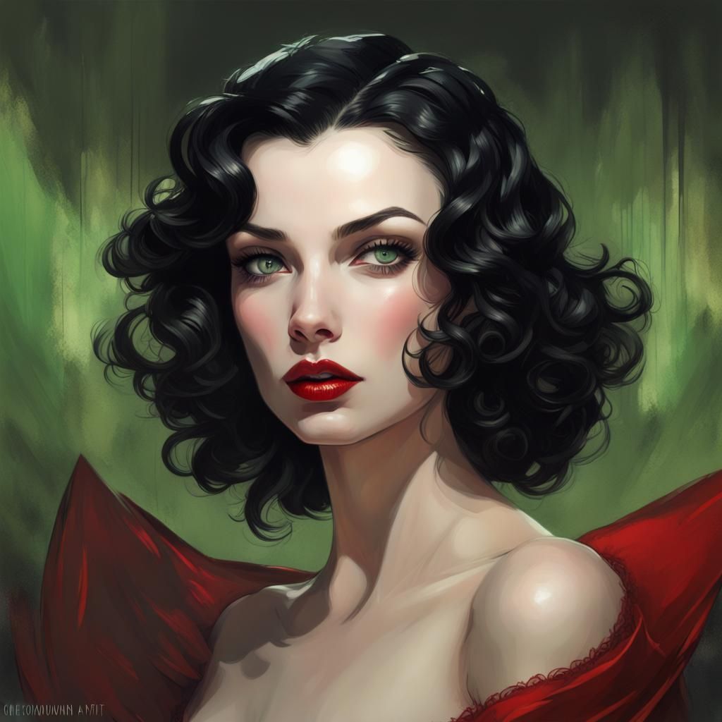 Beautiful Woman Portrait in Hyperdetailed Digital Art Style