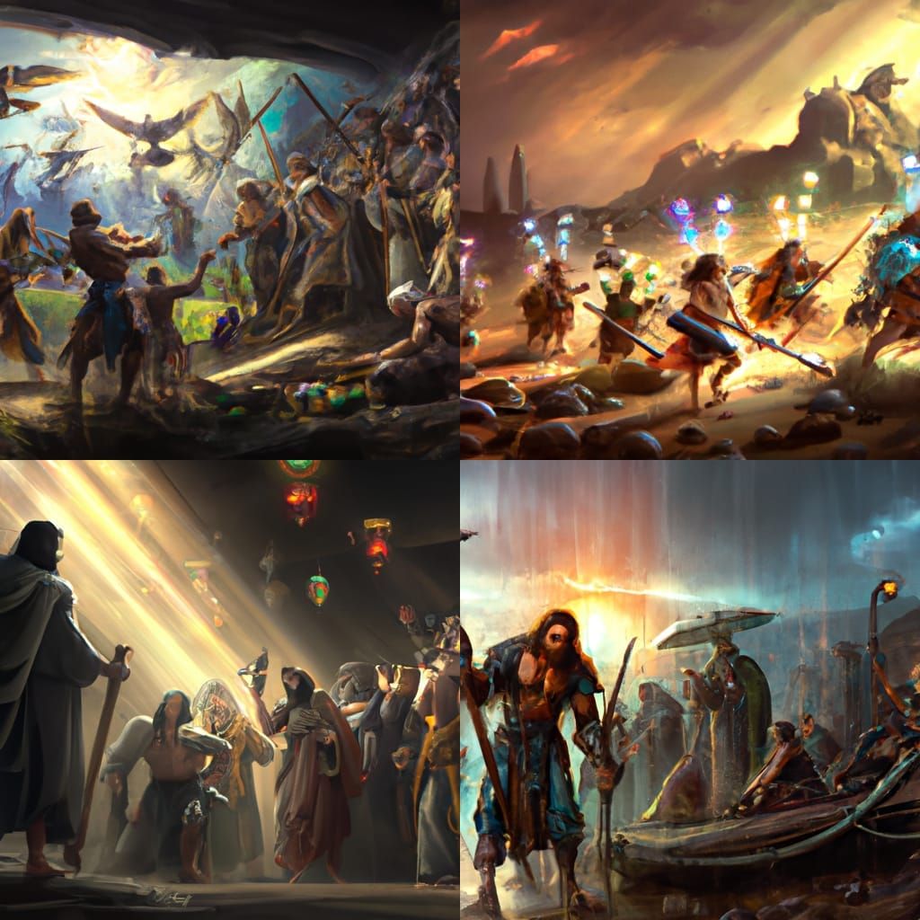 Bloody Gangster War Against Christ, Dark Fantasy Art