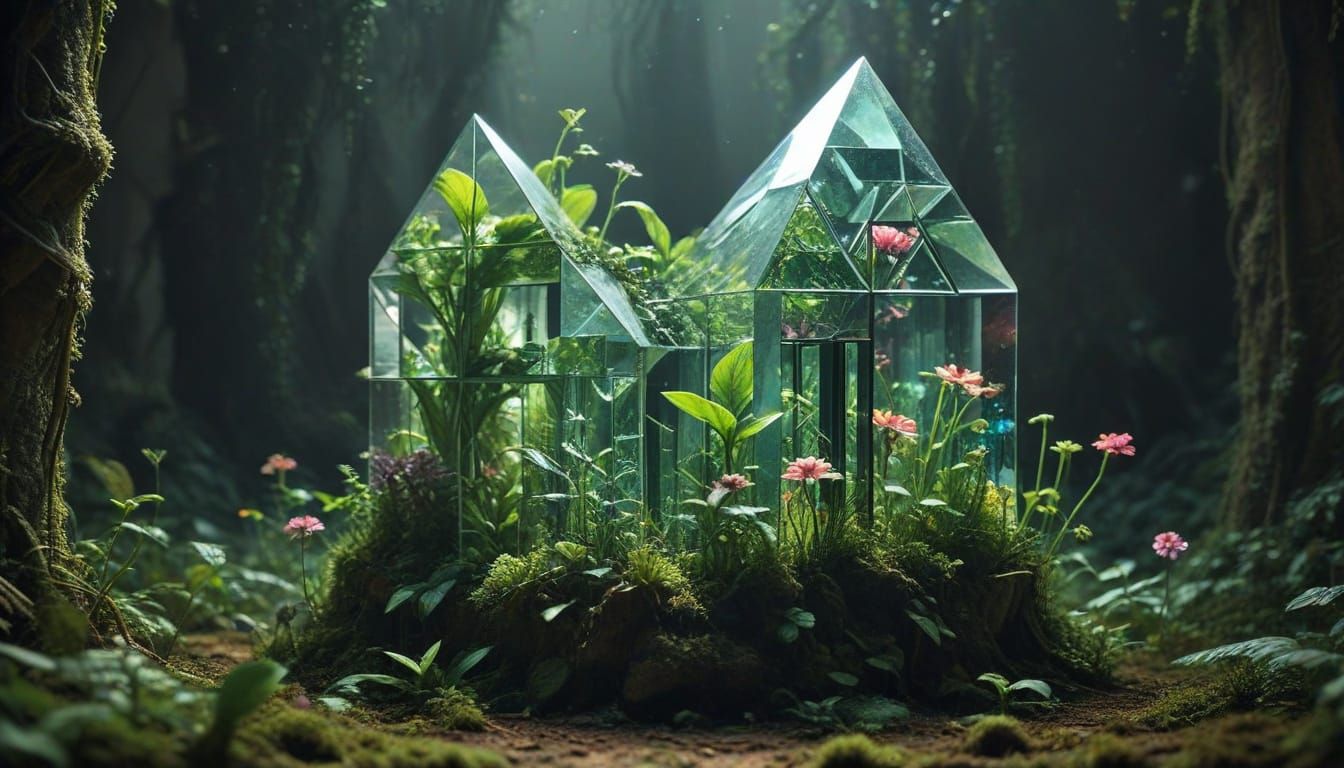 Surreal Citadel Blooms with Impossible Doorways and Geometri...