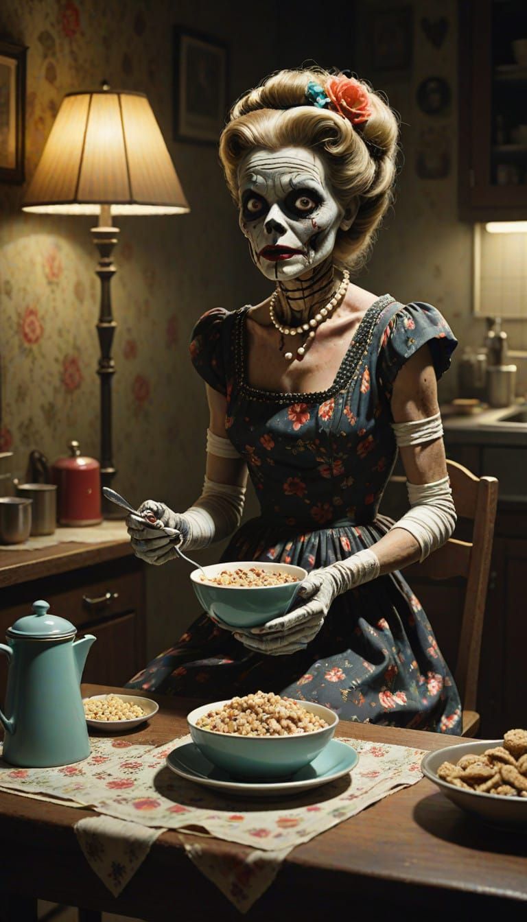 Woman in Peril, 1950s Horror Comic Style