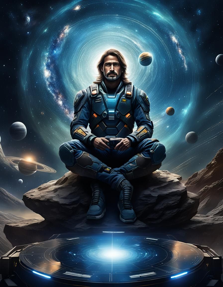 Arrival at Universe: An AI Generated Image