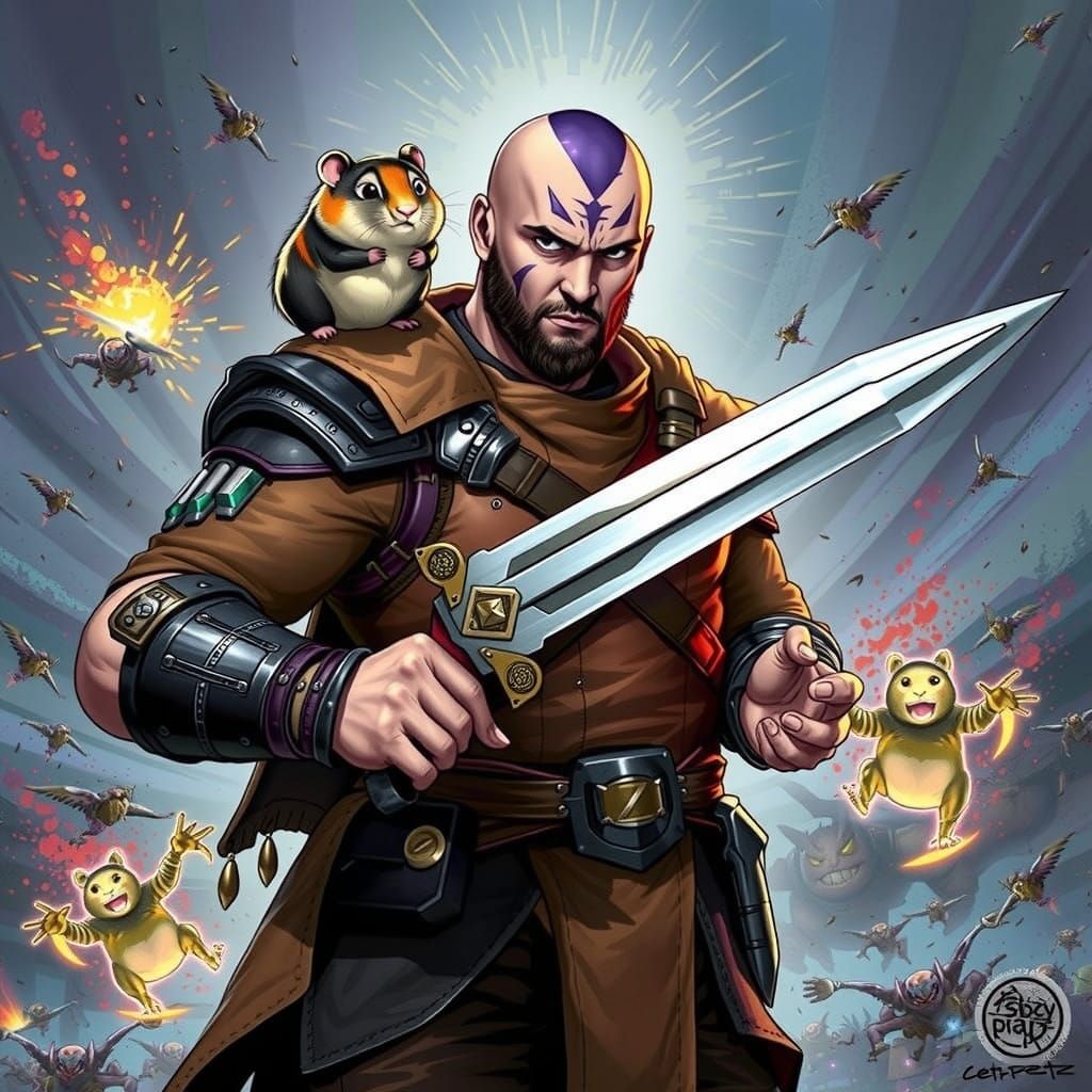 Legendary Ranger Minsc and Fearless Hamster Boo in Epic Fant...