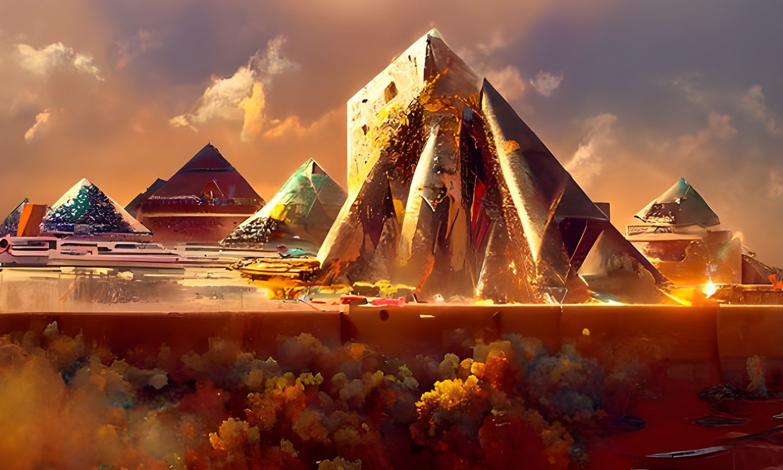 Ancient Kings Pyramid: Hyperdetailed Digital Matte Painting