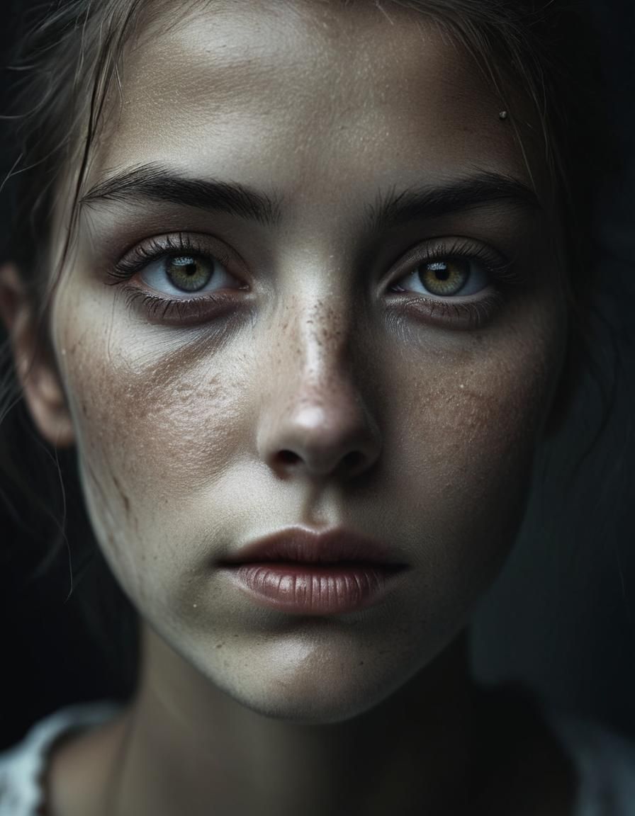 Weathered Portrait Evokes Loss and Faded Memories