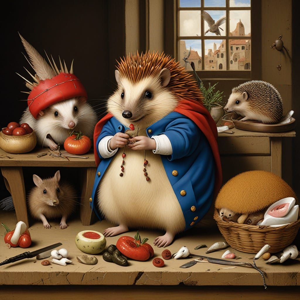 Hedgehogs Show Kindness to Wounded Rabbit