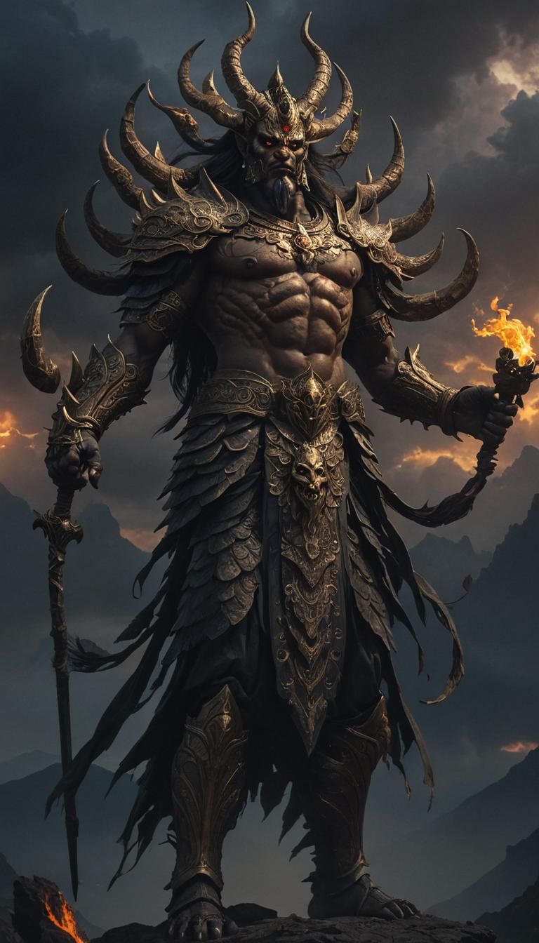 Ravan, Ten-Headed Demon King in Twilight Setting