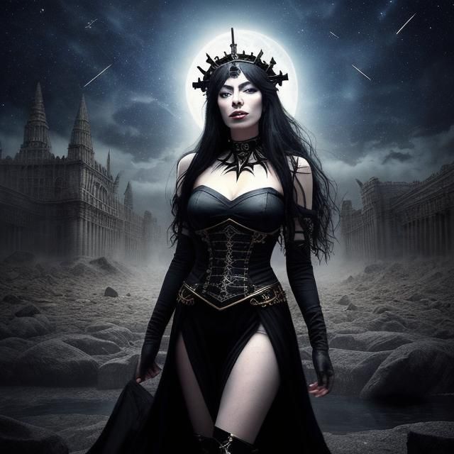 Dark Fantasy: Starry-Eyed Figures in Pinhole Style