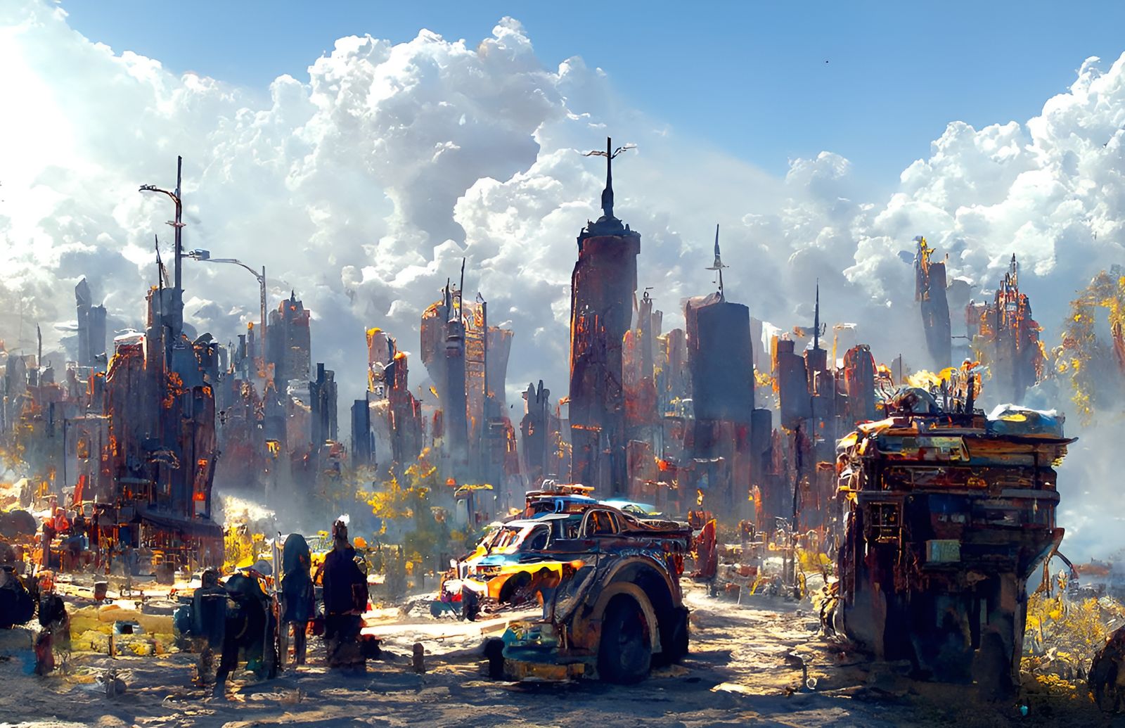 Dystopian New York City Landscape Concept Art