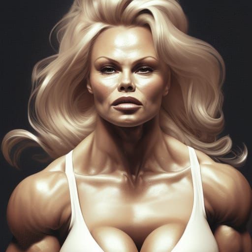 Hyperdetailed Portrait of Female Bodybuilder in Unreal Engin...