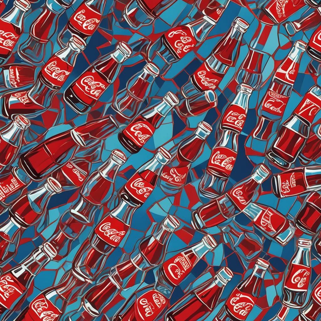 Pop Art Coca-Cola Bottle: Warhol-Inspired Illustration