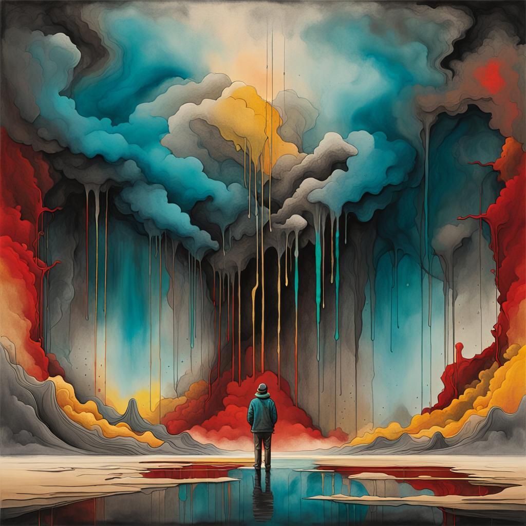 Surreal Space Exploration with Abstract Gradient, Rothko Ins...