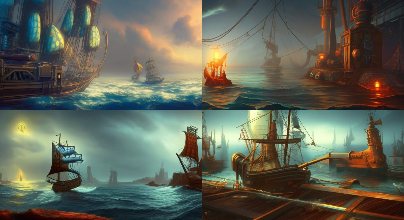 Retro Nautical Steampunk Computer Nerd