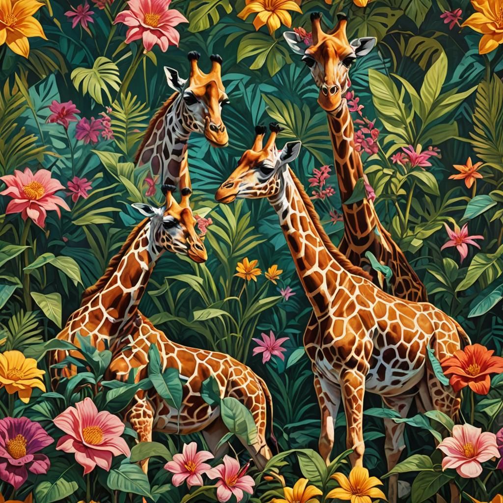 Giraffe party in Clapham.