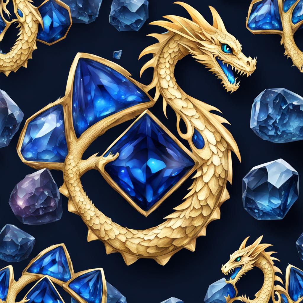 Sapphire Crystal Baby Dragon with Venom
