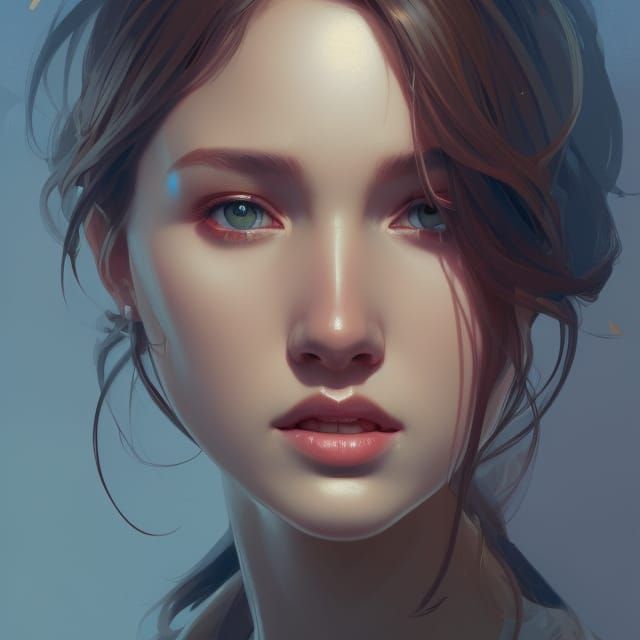 Hyperdetailed Portrait of a Girl in Trending Art Style