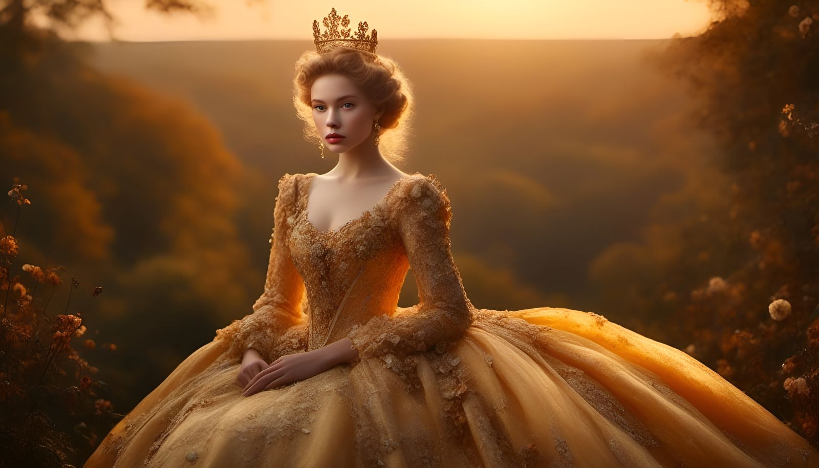 Young Queen Elizabeth II: Hyperrealistic Renaissance Portrai...