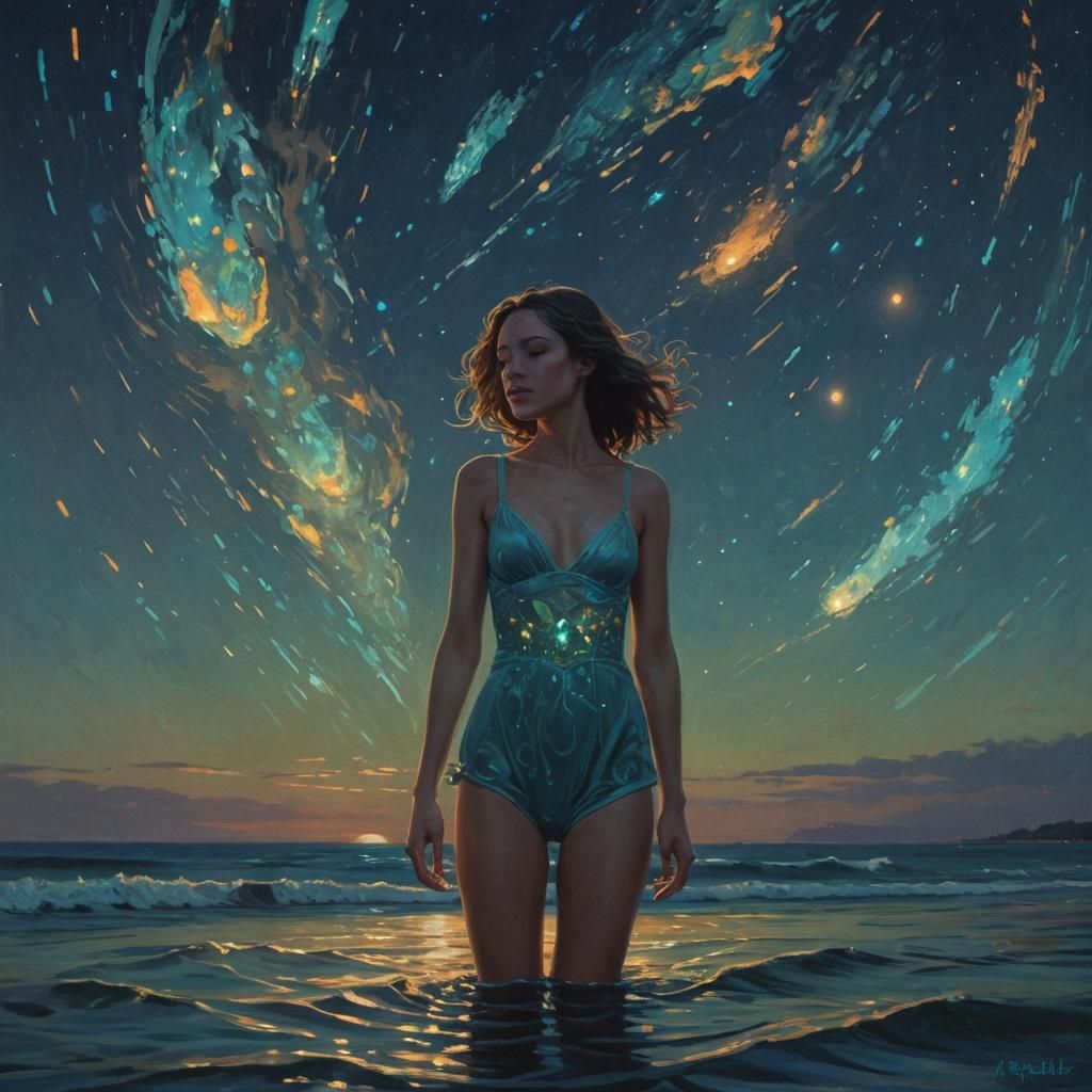 Bioluminescent Night Glow: A Digital Masterpiece