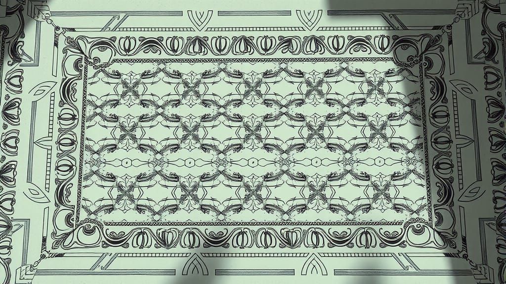 Mirrored Symmetry in a Cinematic Sci-Fi Scene