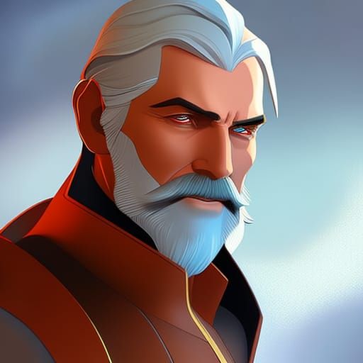 Count Dooku Portrait in Art Nouveau Style