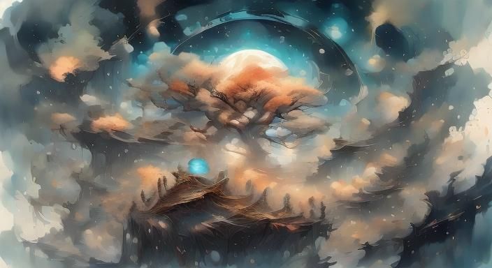 Abandoned Building in Cyberpunk Vaporwave Style