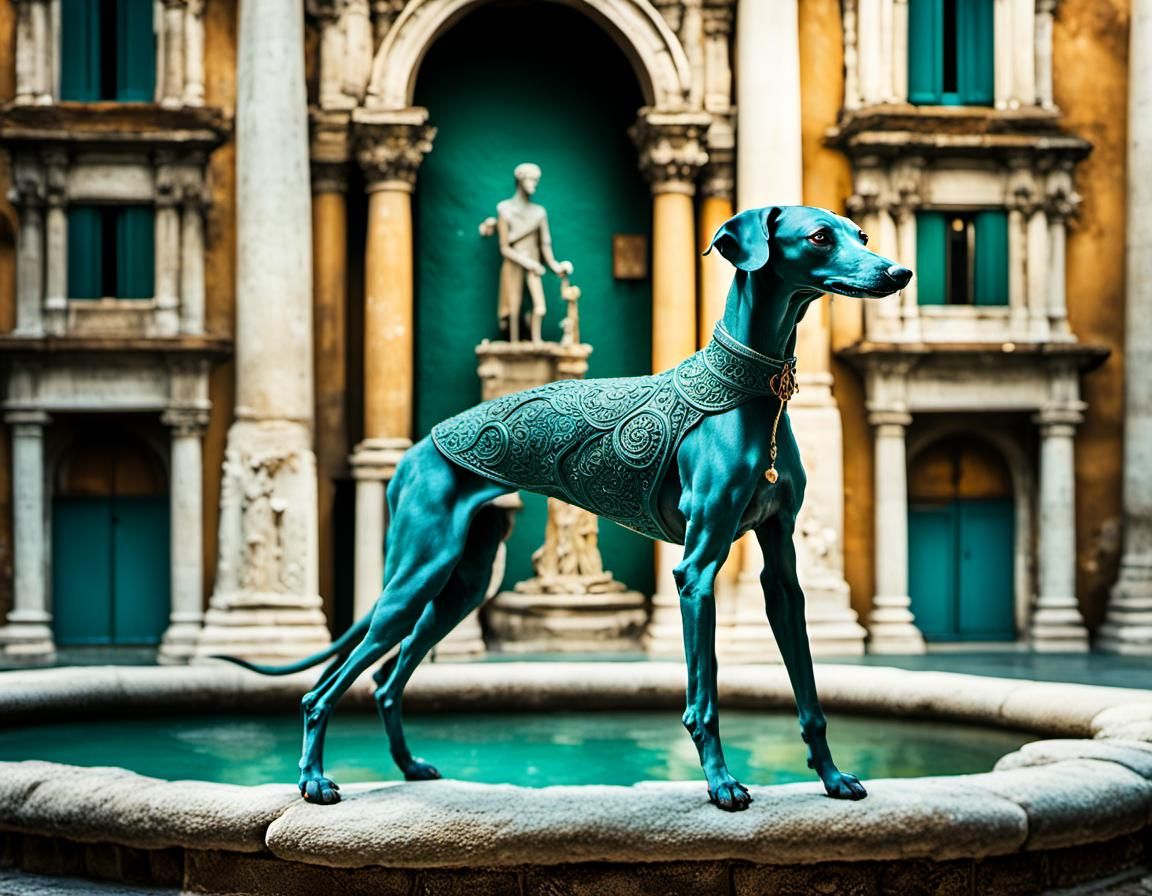 Italian Greyhound in Rome: Golden Hour Photography