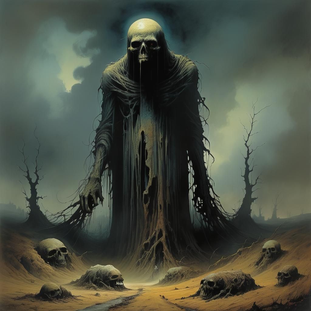 Grimdark Landscape in a Surreal Style