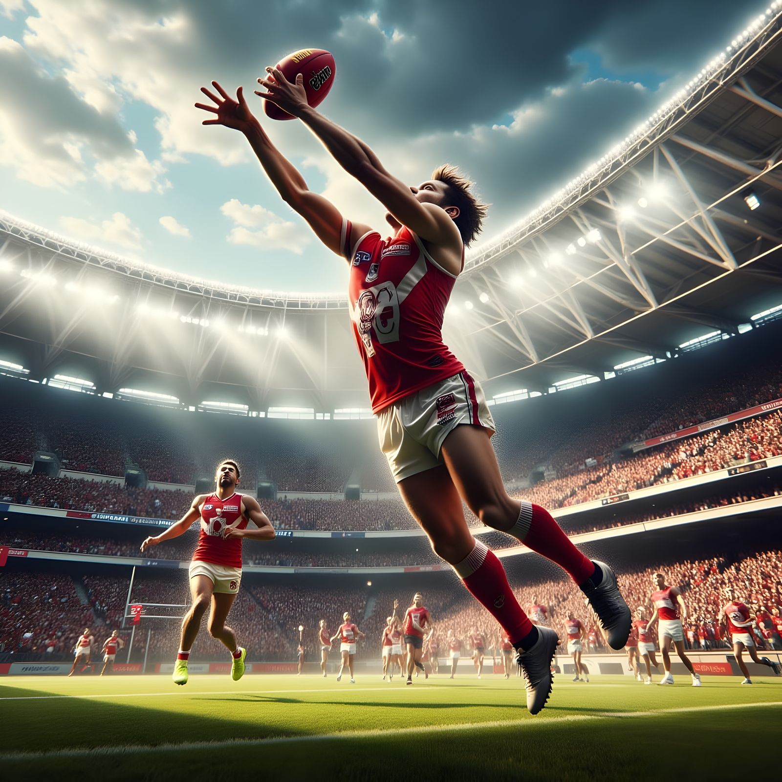 Australian Rules Football Player Makes Breathtaking Catch in...