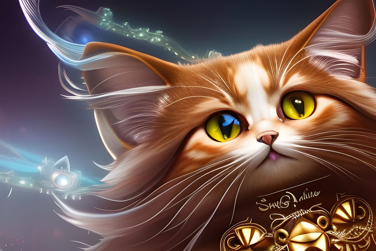 Adorable Chibi Cat Warrior with Gorgeous Eyes