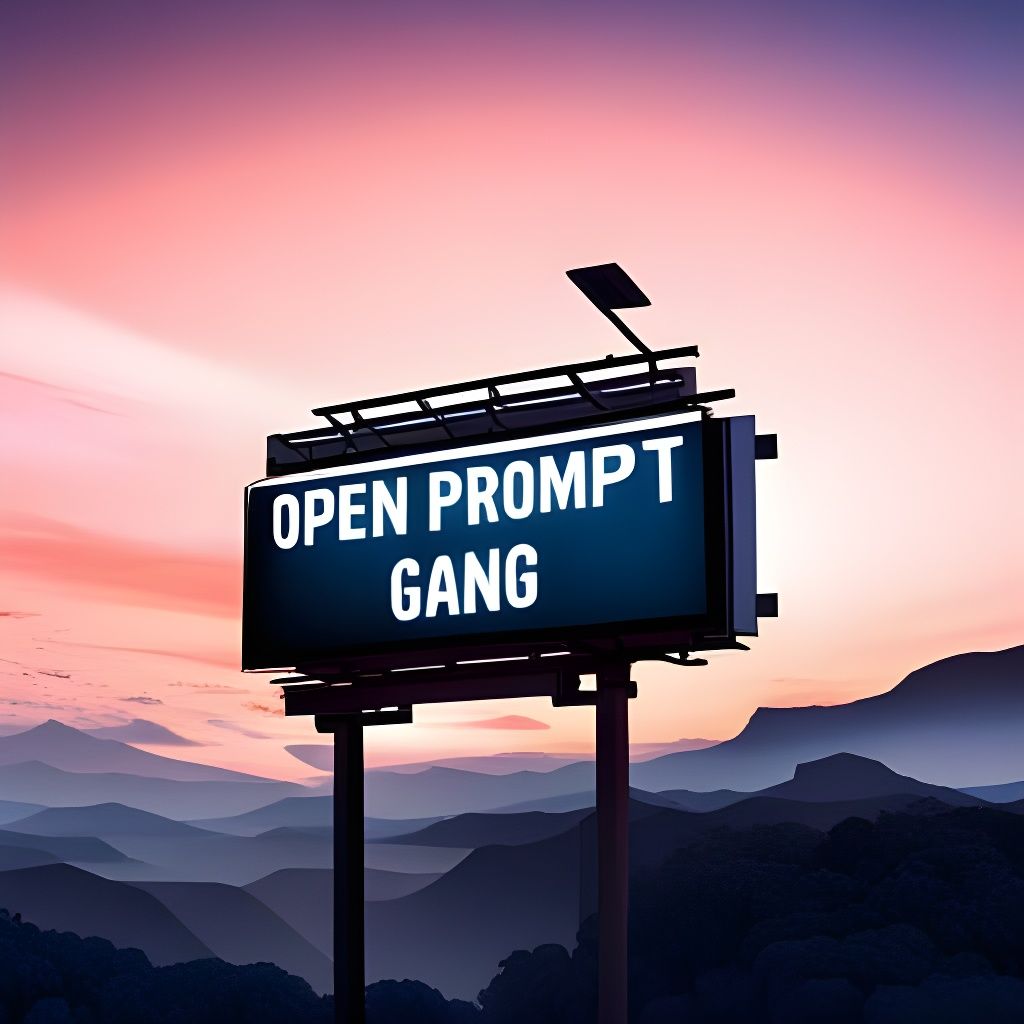 Billboard Featuring "Open Prompt Gang" Text