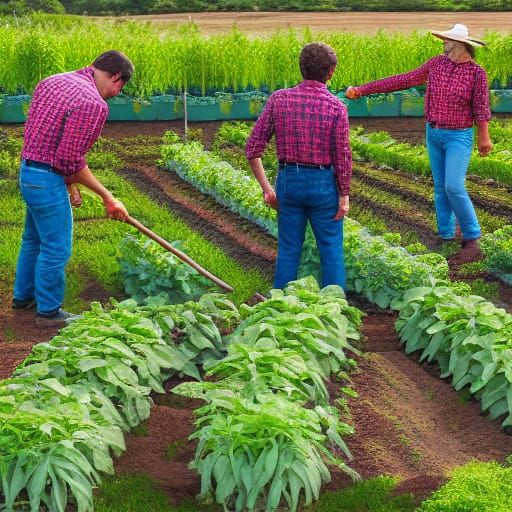 Three or four men with plaid shirts