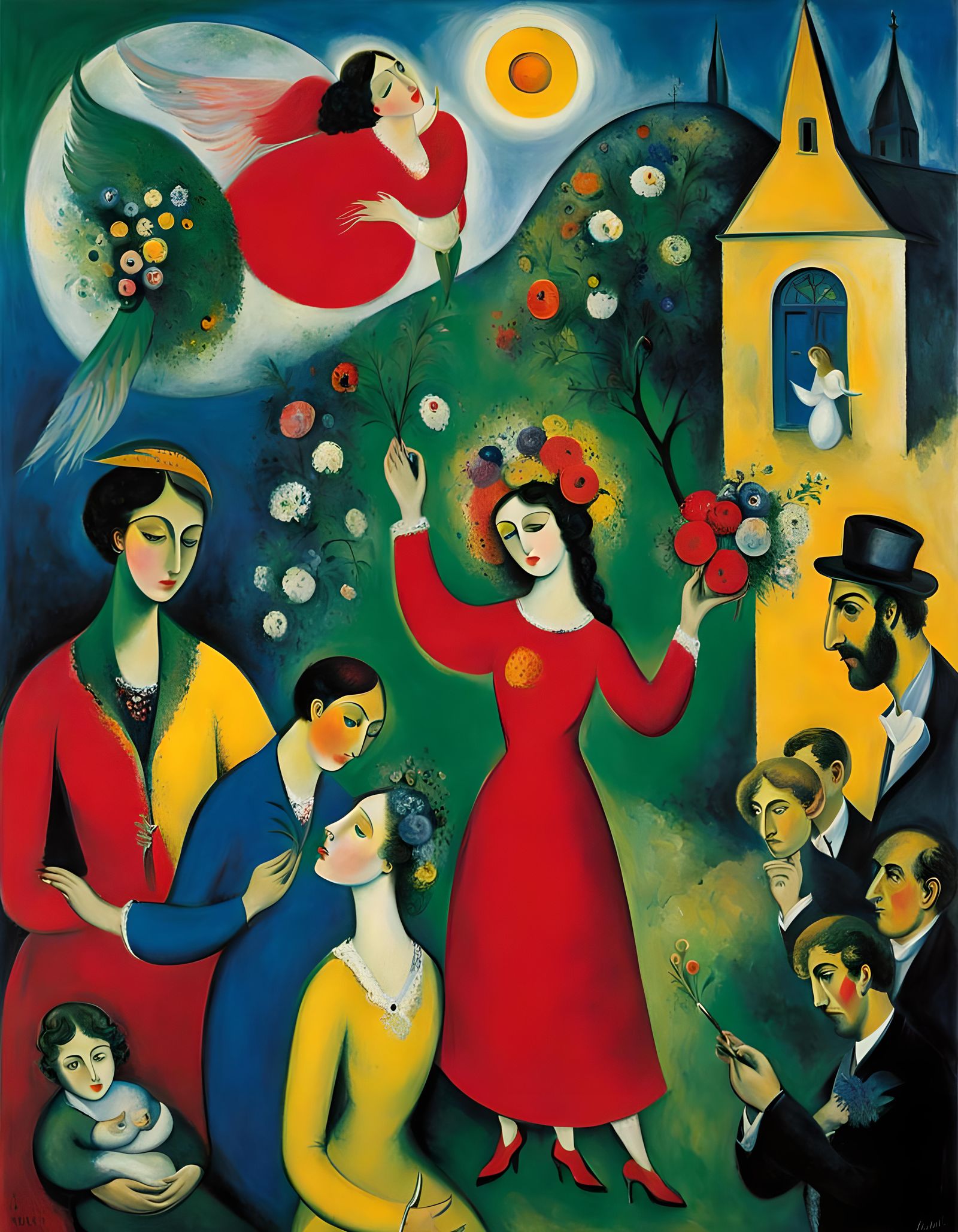 Expressionist Dreamscape: An Oil Painting