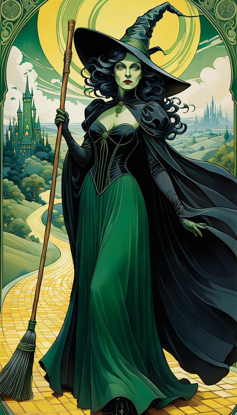 Wicked Witch of the West in Art Nouveau Style
