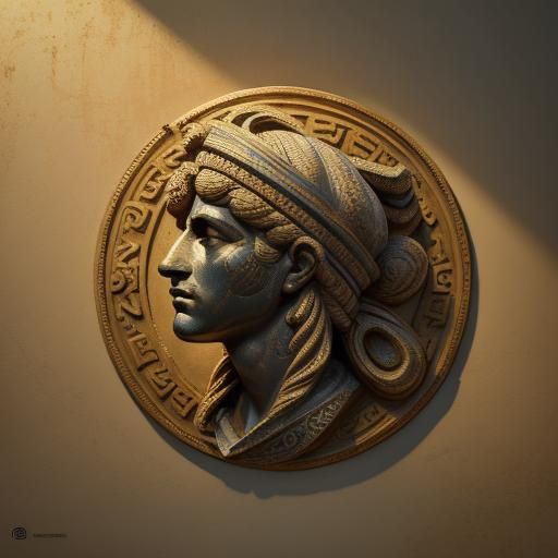 Human Head Filled with Dark Figures: Greek Masterpiece