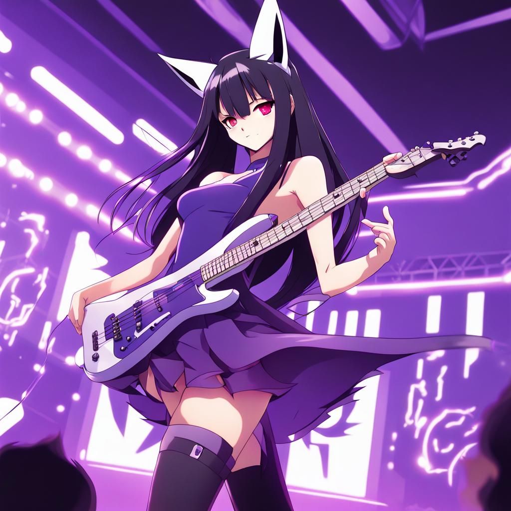 Fox Animatronic Rocking Out in Anime Style