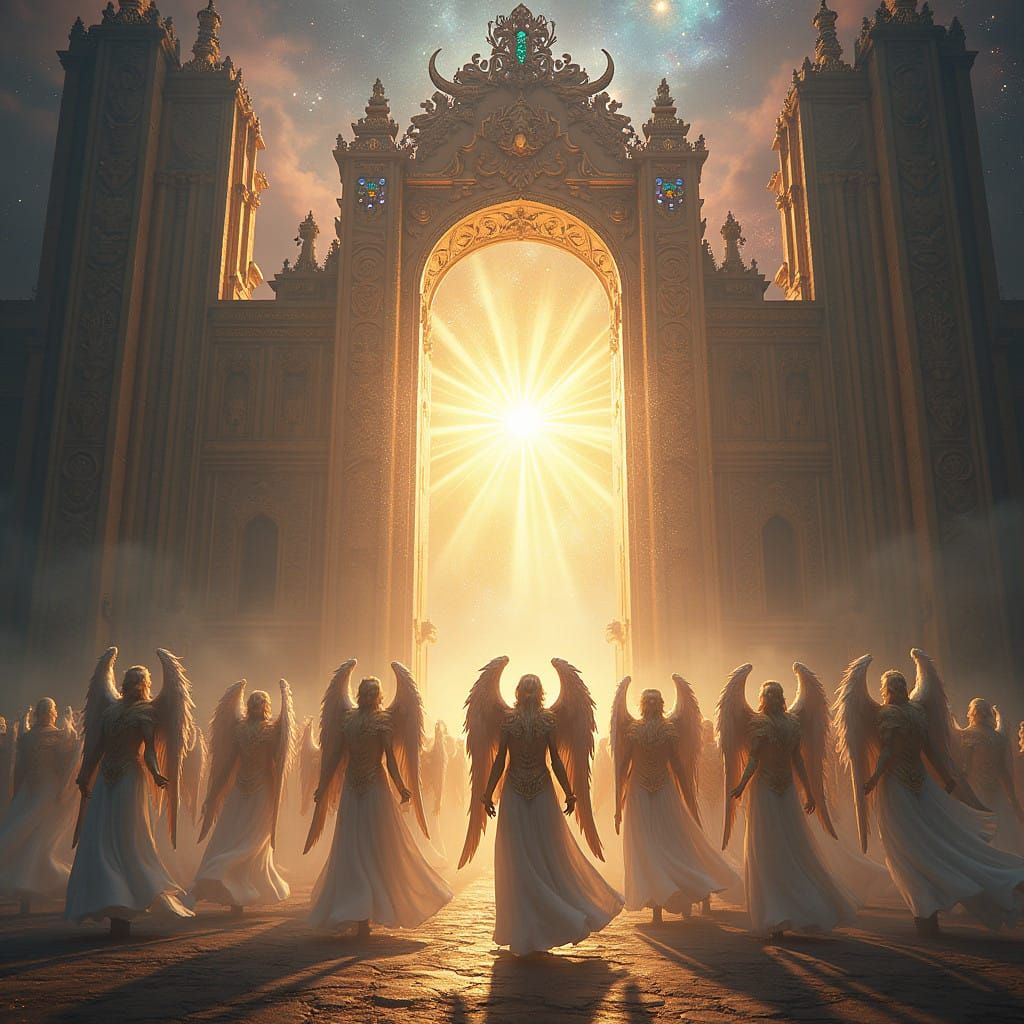 Elegant Armored Angels Enter Heaven