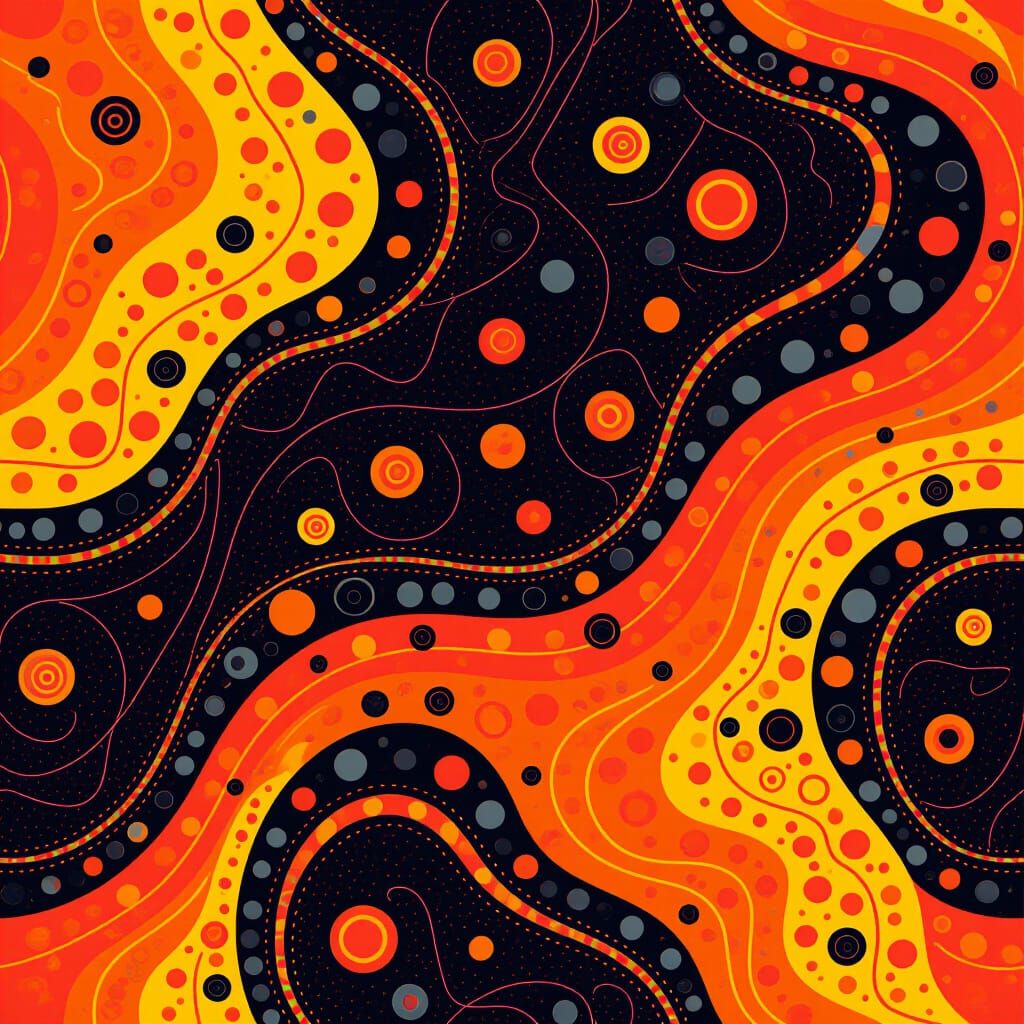 Deluxe Lava Abstract Drops by Janejaylicious