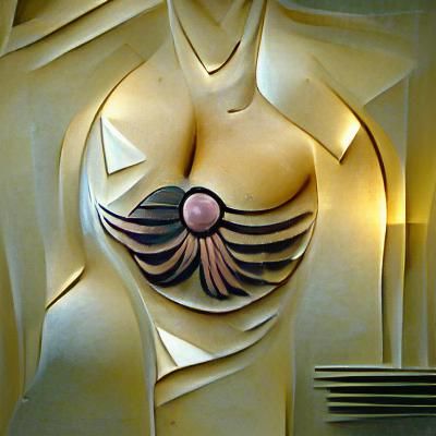 Art Deco Female Bust Illustration