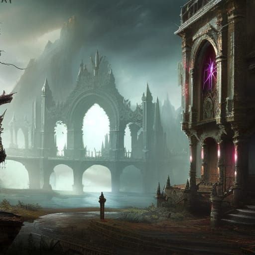 Fantastical Number 42 in Detailed Matte Painting