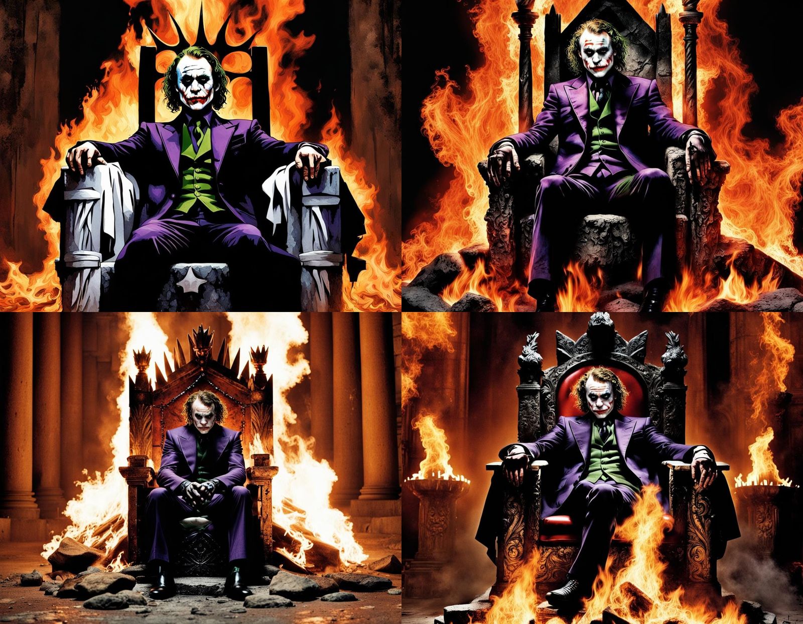 Joker on Fire Throne: Dark Portrait