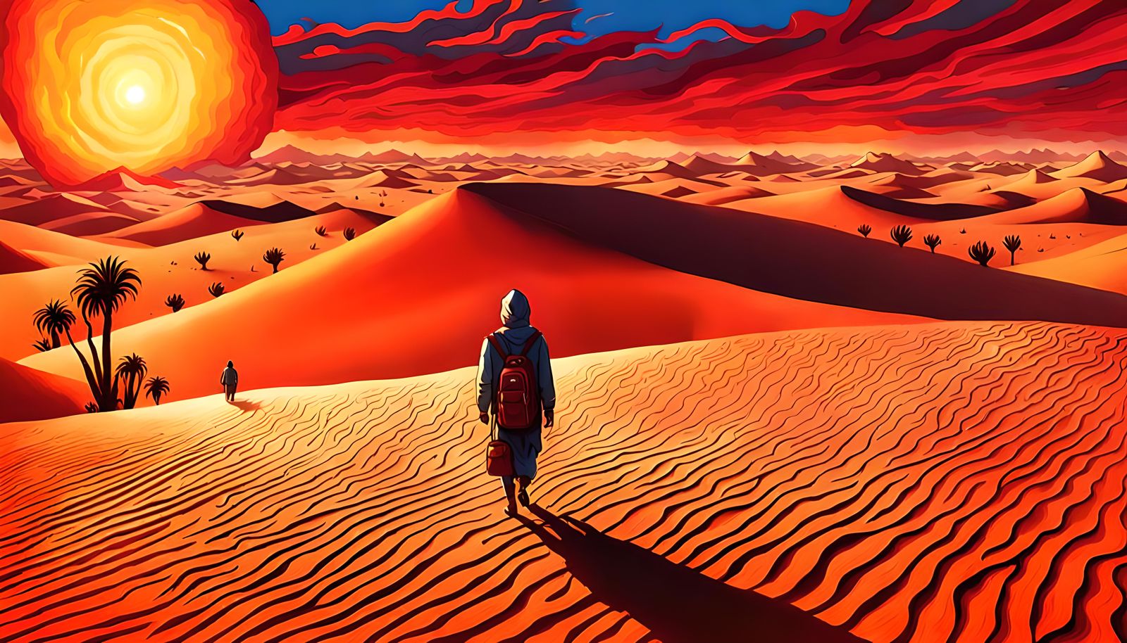 Psychedelic Abstract Art: Swirling Colors and Patterns